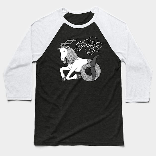 Capricorn Astrology Zodiac Baseball T-Shirt by Gsallicat